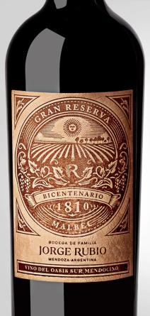 Jorge Rubio Gran Reserva Bicentenario Malbec 4x750cc.
