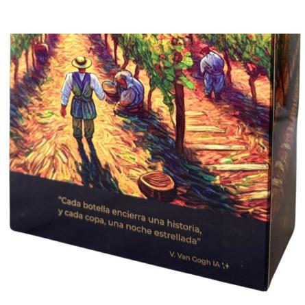 Estuche R�stico Van Gogh. Reflexi�n para Brindar.