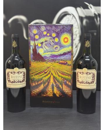 Estuche R�stico Rutini Blend Cabernet-Malbec 2x750cc.